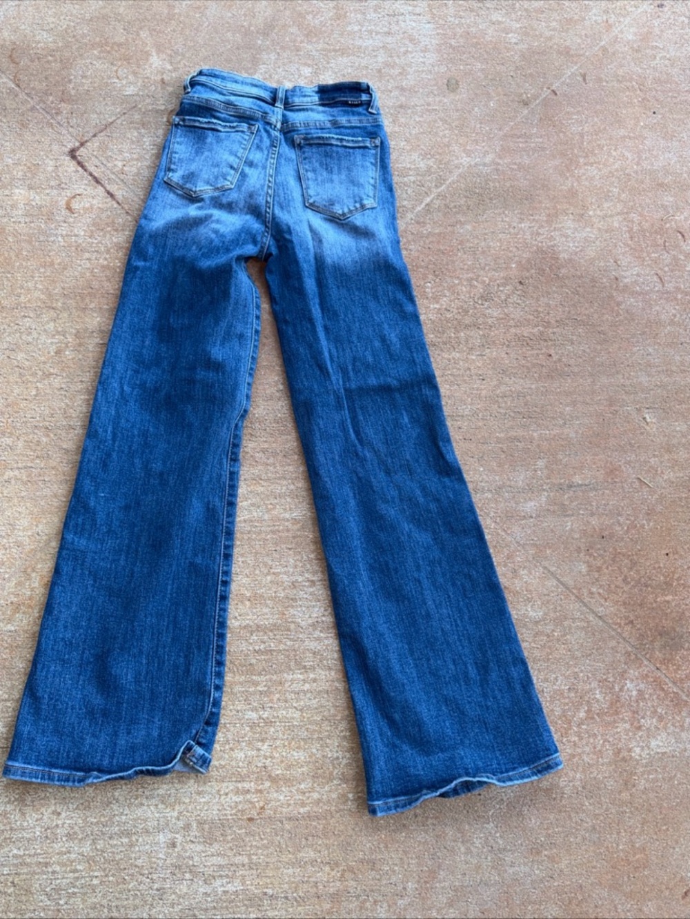 Risen Jeans Jane Mid-Rise Faux Fold Over Straight Leg Jeans 1/25 RDP5314 Denim * - Picture 3 of 6